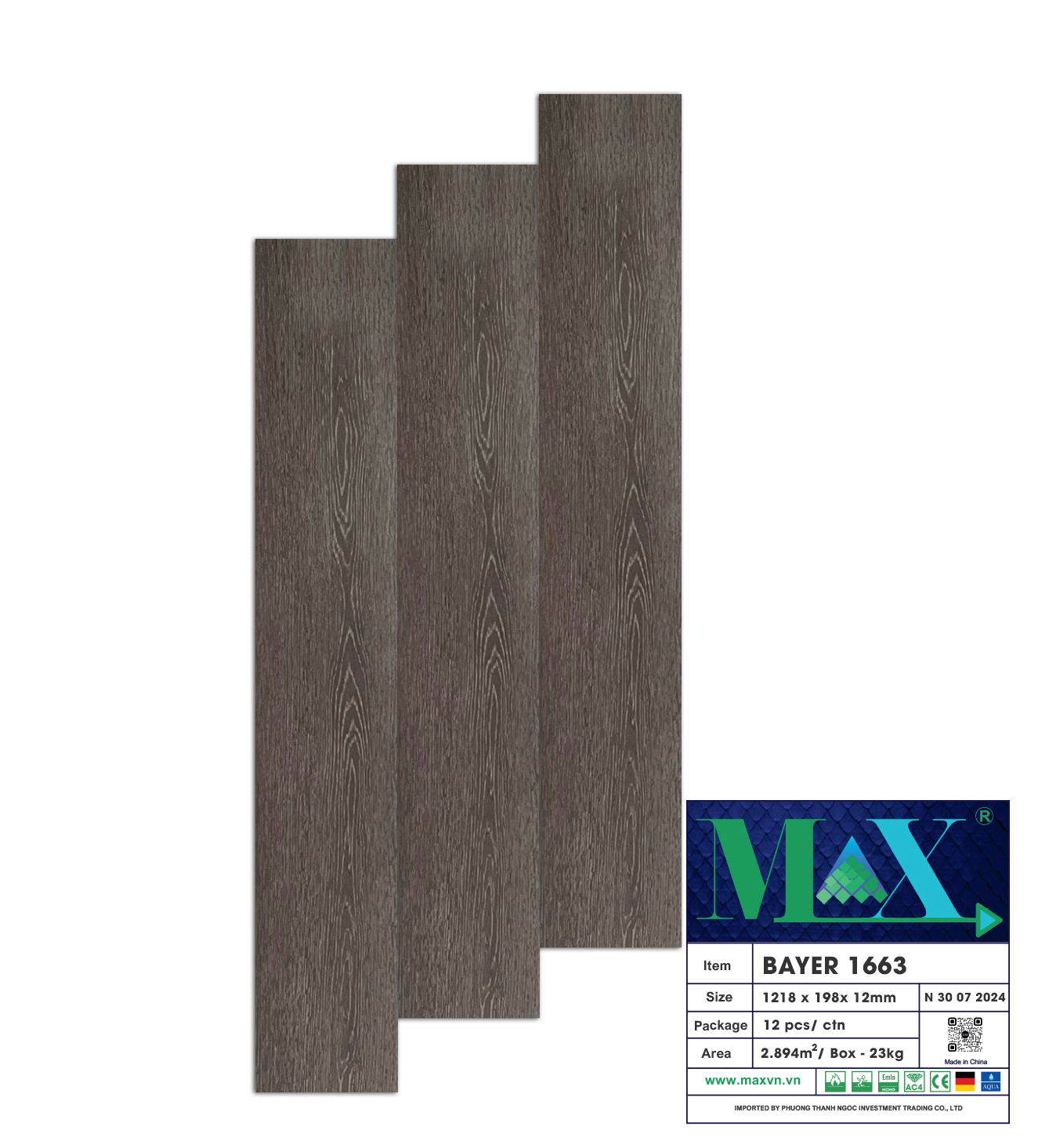 Sàn gỗ công nghiệp Bayer 12mm196